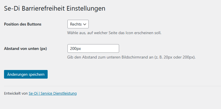 Plugin Einstellungen